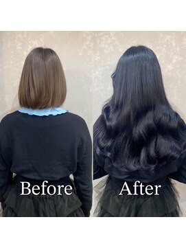 ファボ 心斎橋アメ村店(Fav) 《カラー＋シールエクステ》navy