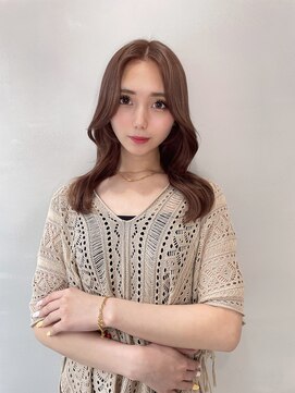 ラピス 渋谷本店(Lapis) ココアブラウン/くびれ巻きヘア