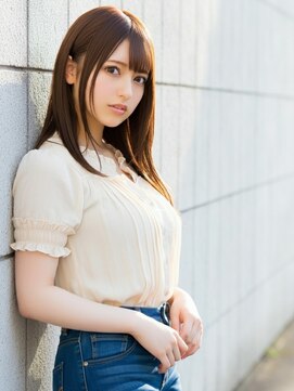 ファクトリーファイブ(Factory5) 小顔外ハネミディアムアッシュ20代30代40代くびれミディ韓国ヘア