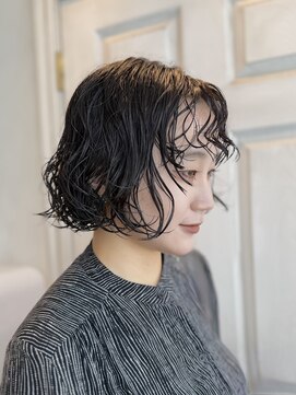 アロマ ヘアー ルーム 新宿3号店(AROMA hair room) モード系ボブパーマ/新宿/濡れ感