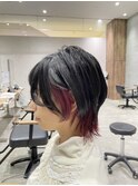 ピンクインナー×ウルフショートスタイル
