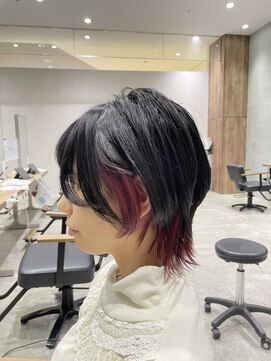 アヴァンス セブンパーク天美 松原店(AVANCE.) ピンクインナー×ウルフショートスタイル