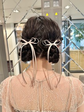 アミー 銀座(Ammy) 結婚式ヘアセットyu #お呼ばれヘア#ヘアセット#ヘアアレンジ