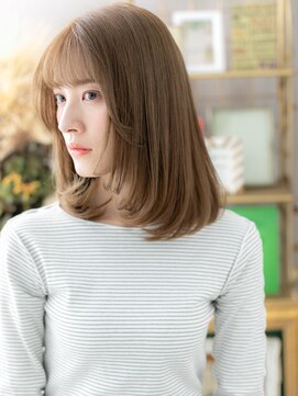 カバーヘア ブリス 志木南口駅前店(COVER HAIR bliss) ミルクティーアッシュツヤ髪ワンカールロブc7志木20代30代40代