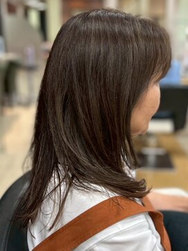 ヘアークリアー 春日部 ミセス ハイライトグレージュ×レイヤースタイル