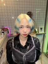ヘアー アレス(hair ales) デザインカラー 抜きっぽなし ブロンド ハイトーン