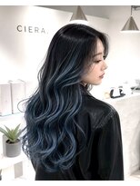 シエラ 堀江(CIERA.)&nbsp;シルバーアッシュアンブレラカラーフェイスフレーミング