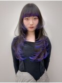 エンズカラーパープルレイヤーウルフハッシュ
