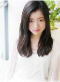 【ジュレベール 松田】 ナチュカジュアル女子ゆるふわセミディ