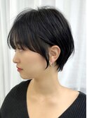 韓国ヘアー　斜めバング　大人ガーリー　大場猛
