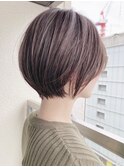 大人女子のショートカットウェットヘアボブ髪質改善・縮毛矯正