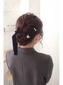 結婚式ヘアセット/シニオンヘア