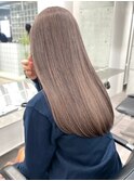 韓国アッシュグレージュカラーハイトーンカラー顔周りブリーチ