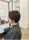 丸みショート/白髪ぼかし/ベージュ 40代50代