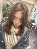 ショコラベージュレイヤーカットダブルカラー20代30代