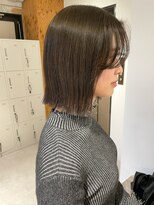 フィエルウメダ(Fier umeda)&nbsp;ぱつっとボブ×顔まわりカット×オリーブグレージュ