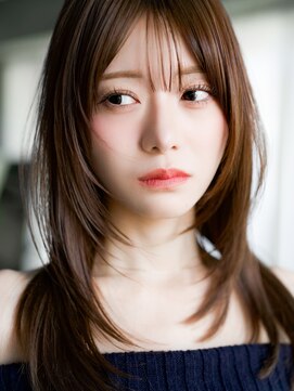 エインアンリー 明治神宮前(AIN.ANLY.) ☆フェミニンロング大人かわいいぱっつん前髪レイヤーカット小顔