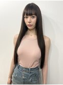 髪質改善トリートメント 姫カット 重め前髪 ぱっつん