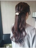 ハーフアップスタイル