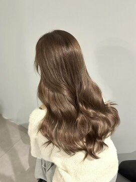 ノー バイ イオエ 西梅田(no. by ioe) ブリーチなしカラー/髪質改善/ミルクティーベージュ/小顔へア