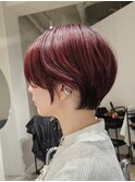 チェリーレッドマッシュハンサムショート