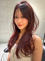 ハーツ 熊本(hearts.) 大人上品で柔らかなカシスピンク×レイヤーカット!