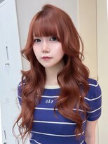 ロイオブジゼル(roi of GiseL)&nbsp;オレンジベージュ／レイヤーカット／艶カラー