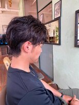 剪 長めツーブロック