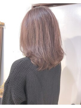 ヘアーアンドアトリエ マール(Hair&Atelier Marl) 【Marl】ピンクベージュの無造作セミディ♪