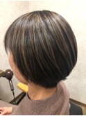 水素トリートメントでツヤツヤ♪ショートボブ