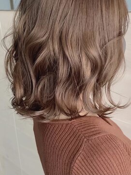 グロウ 上野御徒町(grow) ピンクベージュ/ハイライトカラー/小顔/ボブルフ[上野/御徒町］