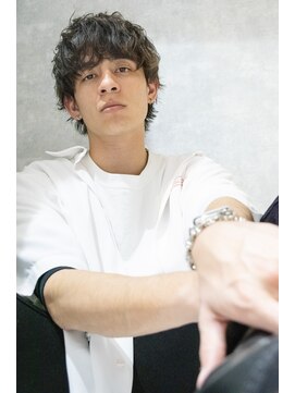 アメラボ(AmeLab) 【外国人風】くせ毛っぽいワイルドショートウルフパーマ