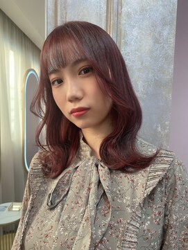 ガルボヘアー 名古屋栄店(garbo hair) #名古屋#栄#ピンク#チェリー#ミディアム#可愛い#10代#20代