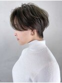 グレージュショート_グレージュカラーボブウルフ_ba360653