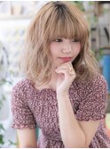 ★外国人風カラーブロンドヘア金髪ボブウルフ10代20代30代★9
