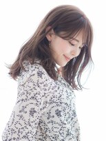 ノブ イオン天王町店(NOB)&nbsp;〈NOB天王町店〉ひし形シルエットグレージュカラーセミディ