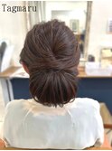 和装スタイル☆束感シニヨン☆