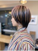 ボブウルフ/アンブレラカラー/逆インナーカラー　渋谷