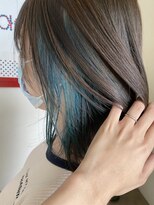 パディントン(Paddington) フラットボブはチラ見せターコイズ インナーがカワイイ♪