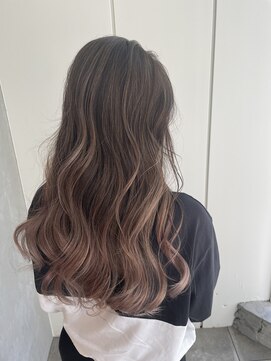 ルアーナ(LUANA) *バレイヤージュで柔らかピンクベージュ*