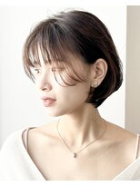 ファチュール(fAture.) 大人ショート ショートボブ シルキーベージュ シースルーバング