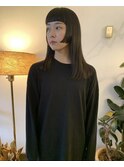 ストレート×ヒメカット