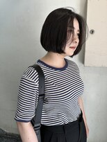 キャンバス バイ ネオリーブ 横浜西口(Canvas by neo.)&nbsp;まとまるボブ 艶ボブ かきあげ前髪　酸性ストレートボブ 横浜