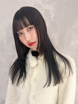 アイティーバイアルバム 藤沢店(IT by ALBUM) くびレイヤー美髪アッシュブラックレイヤーロング_ba496641