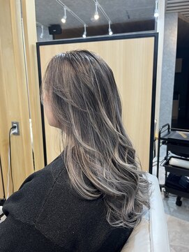 イージス(EZs) ハイライト／バレイヤージュ／ロング／シルバー