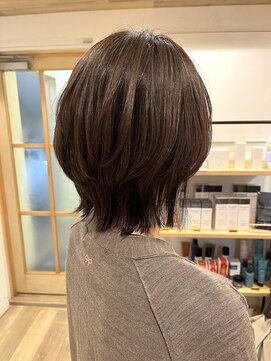 テラス(Terrace) 【Terrace】レイヤーボブ×カーキブラウン