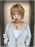 ボブウルフ×ブロンドカラー