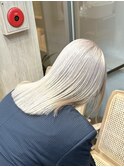 韓国ヘア顔周りレイヤー暗めミルクティーベージュグレージュ