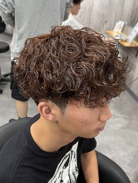 ビカムメンズヘアー 栄店(become men's hair) 波巻きパーマ/ブラウンカラー/メンズヘア/名古屋/栄