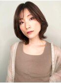 センターパートくびれカールウルフショートp1越谷20代30代40代